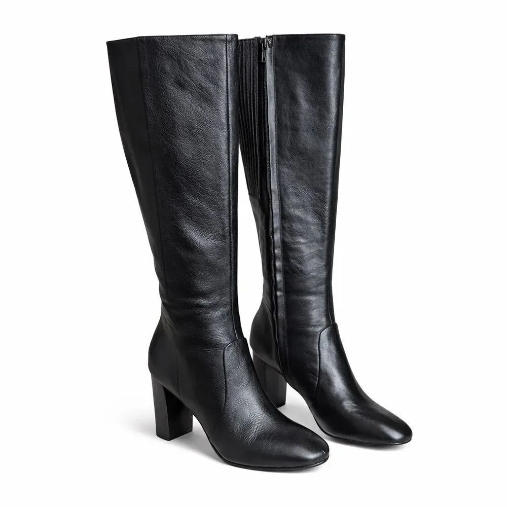 Banana Republic Black Leather Knee-High Boots